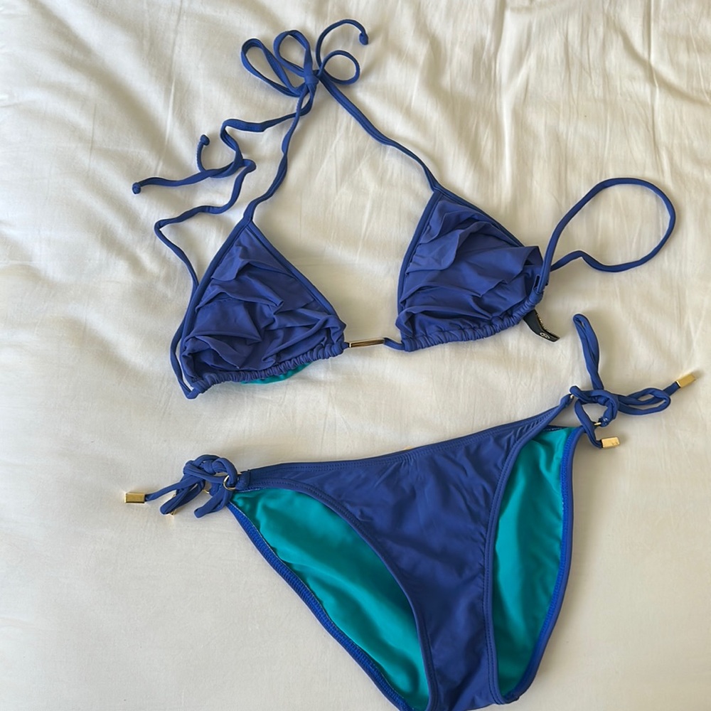 Vix Blue Ruffle Bikini